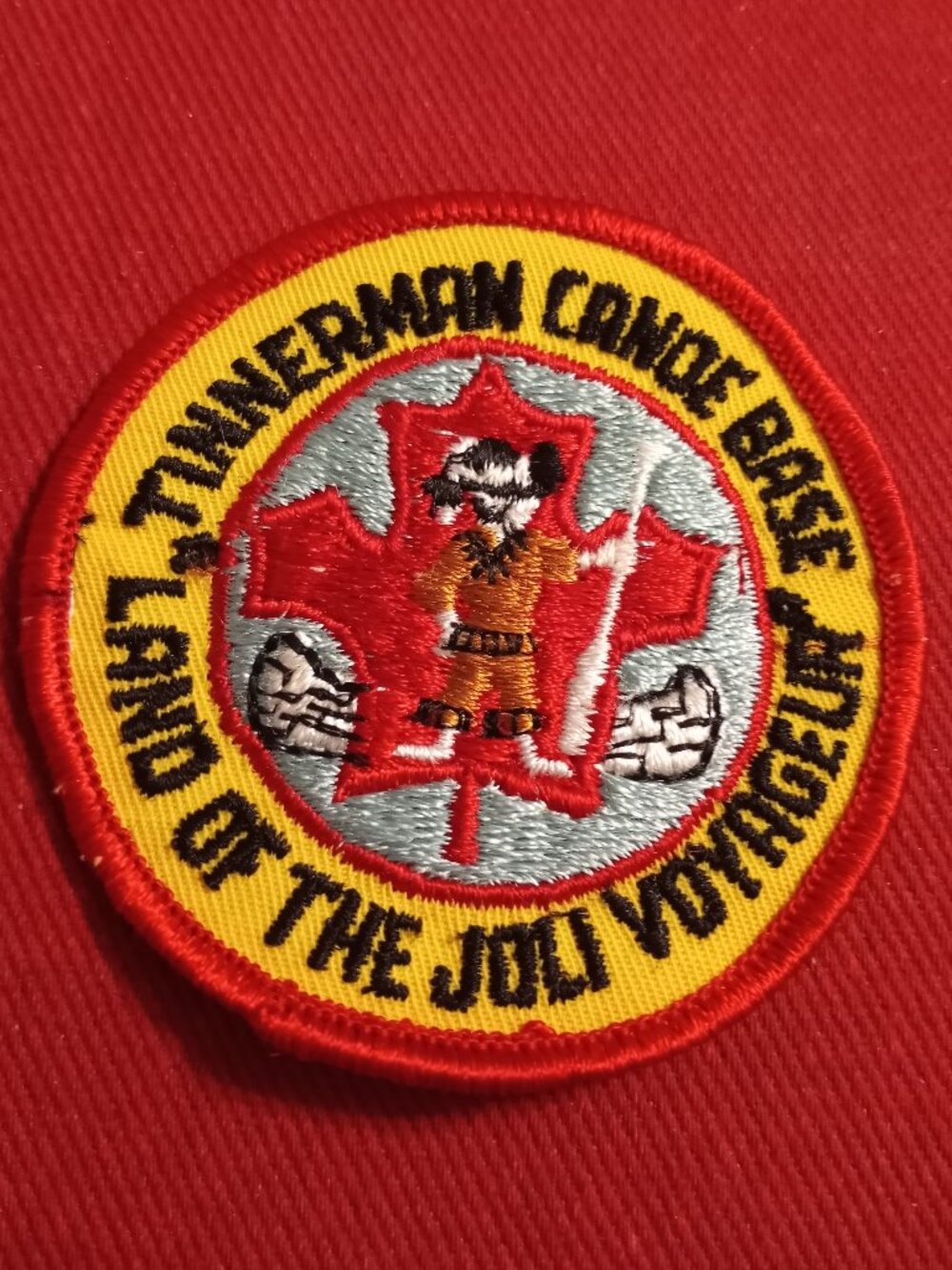 Embroidered Tinnerman Canoe Base Land of the Joli Voyageur Boy Scout Patch